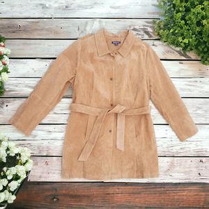 ROAMAN'S Plus Size 22W Leather Jacket with Waist Tie